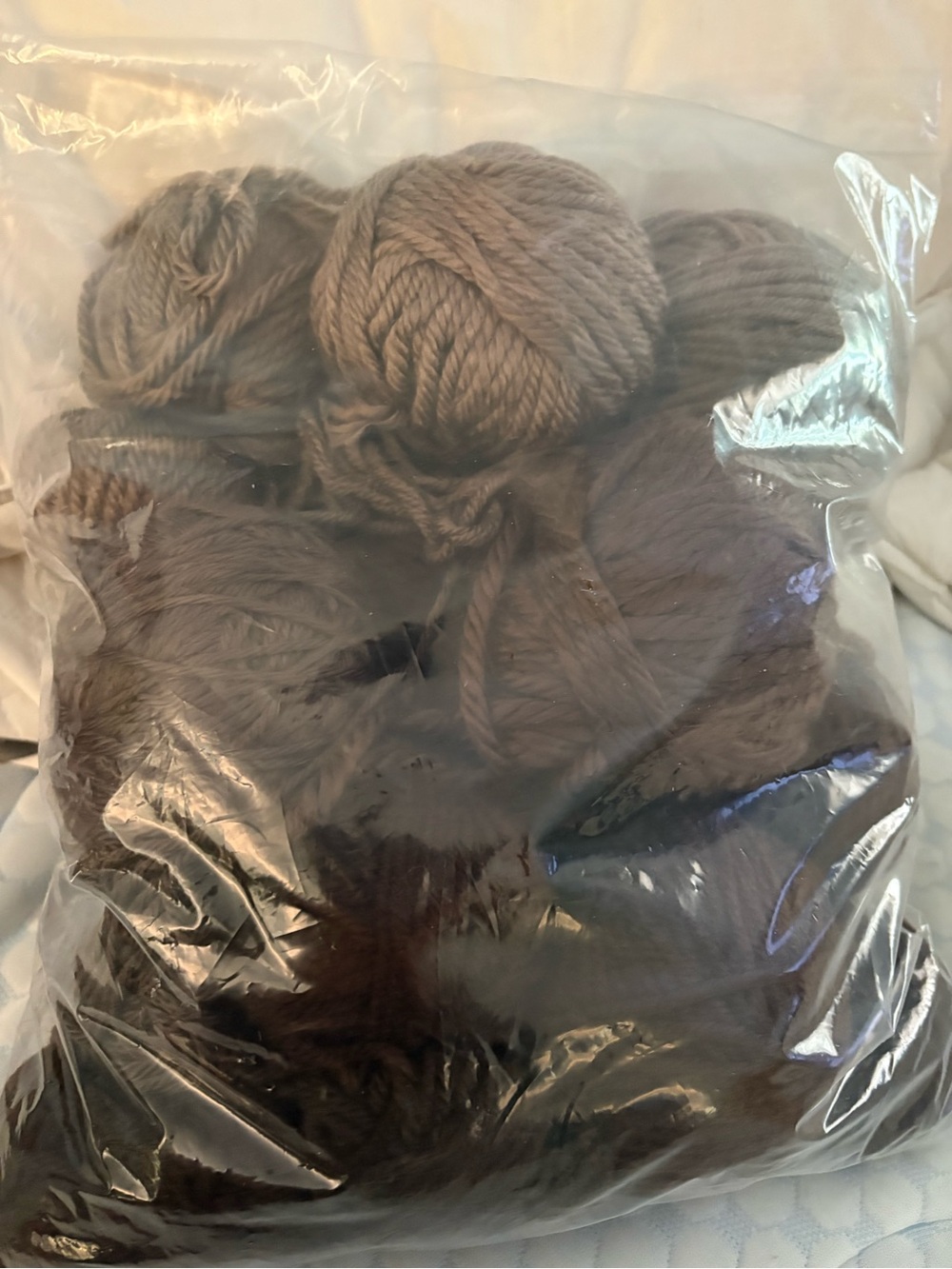 Lot of 19 Brown Yarn Balls